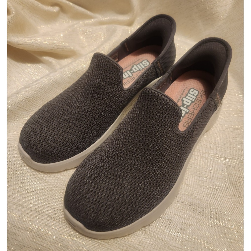Skechers Slip Ins GOwalk Women's Slip-On Walking Sneakers Gray Size 7.5 124963